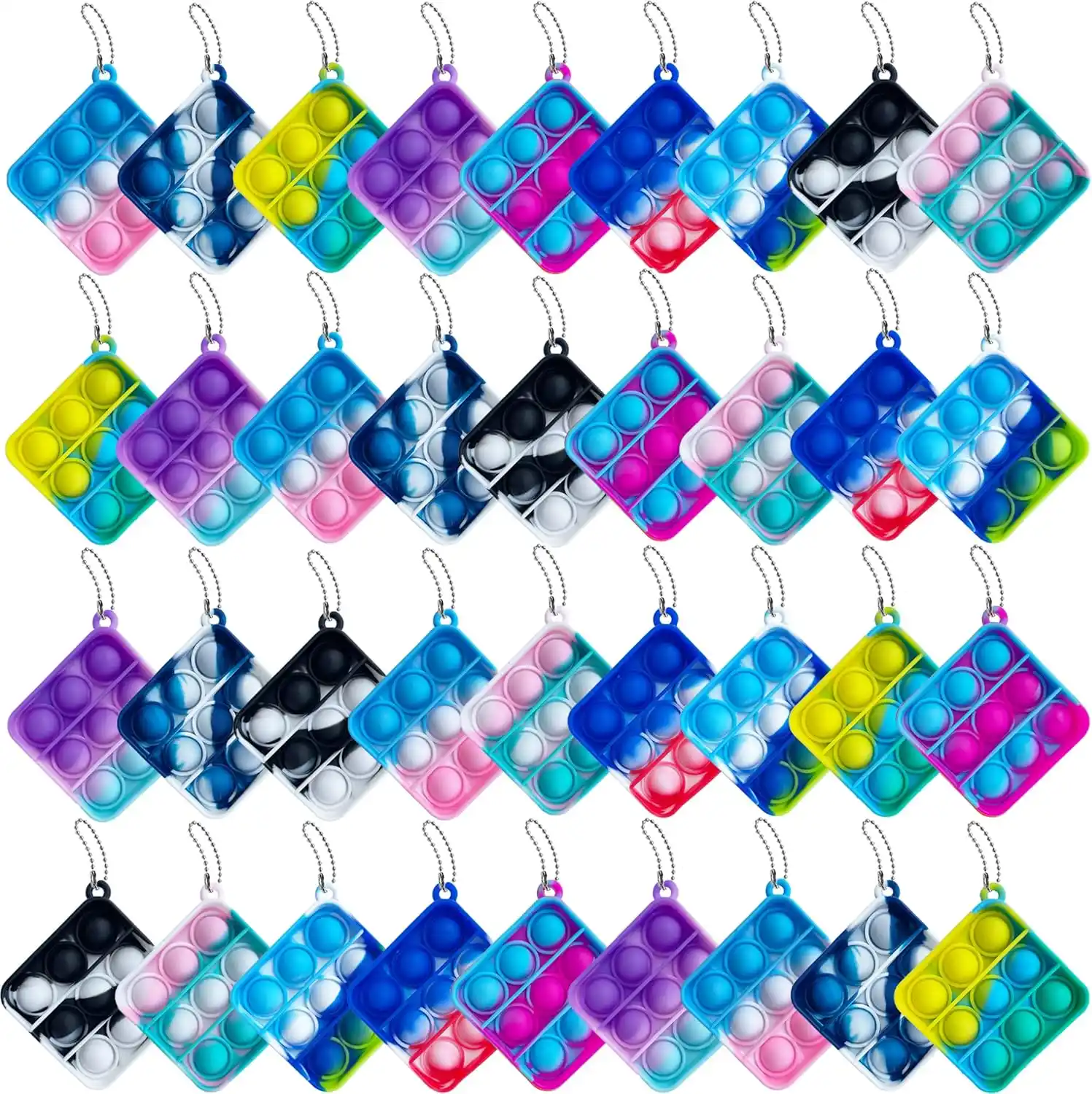 Cover Image for 36-Piece Mini Keychain Pop-Its - Best for On-the-Go