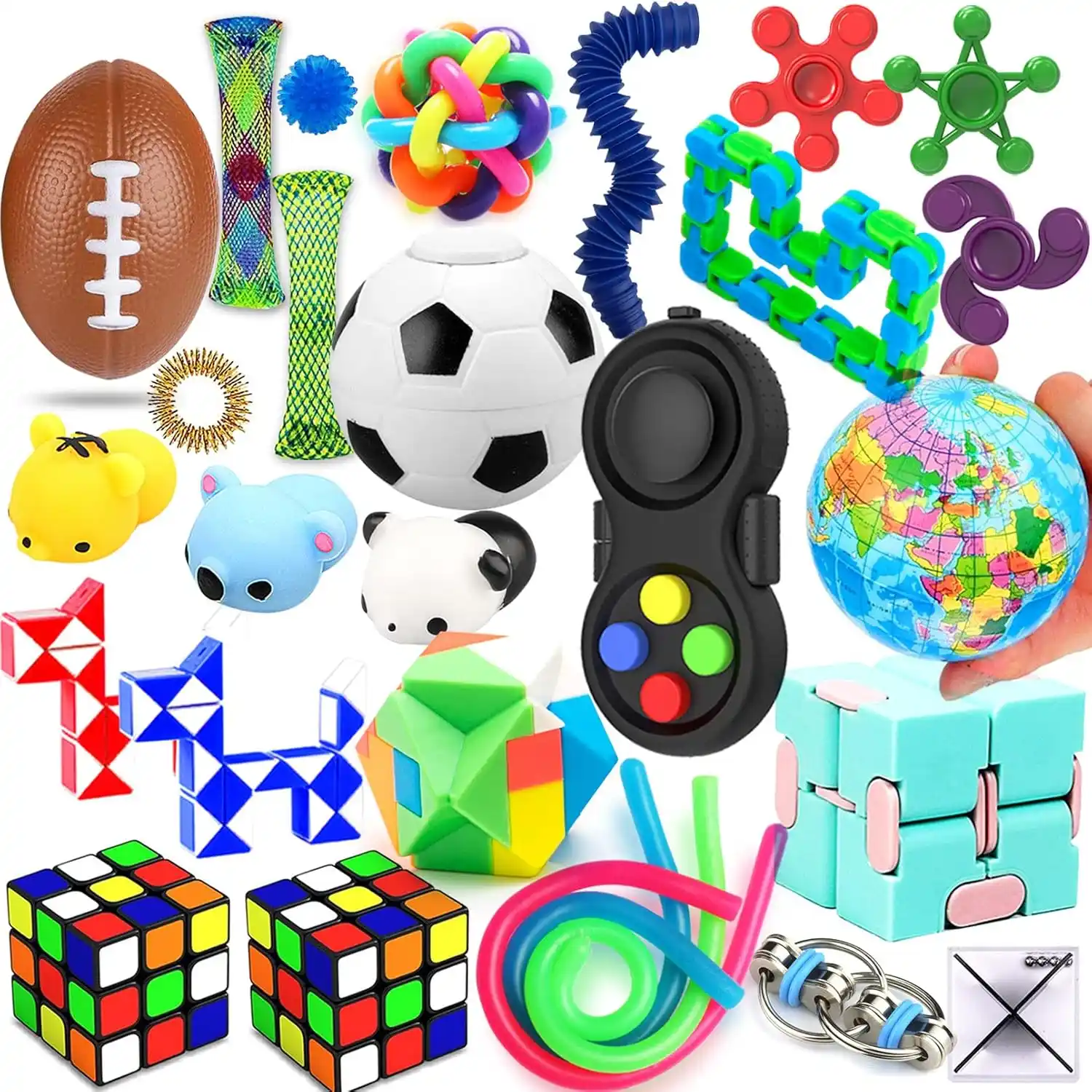 Cover Image for 28-Piece Sensory Fidget Set - Best Texture Variety